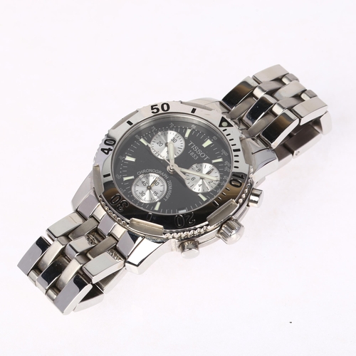 1054 - TISSOT - a stainless steel T-Sport PRS200 quartz chronograph calendar bracelet watch, ref. T362/462,... 