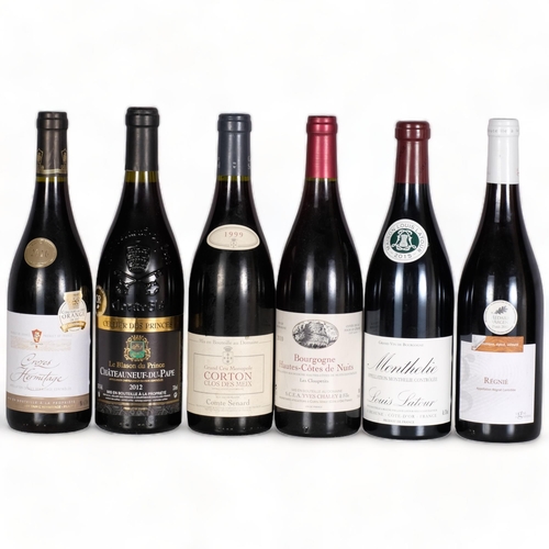 2286 - Monthelie 2015, Louis Latour. Chateauneuf-du-Pape, Le Blason du Prince 2012. Crozes Hermitage 2010, ... 