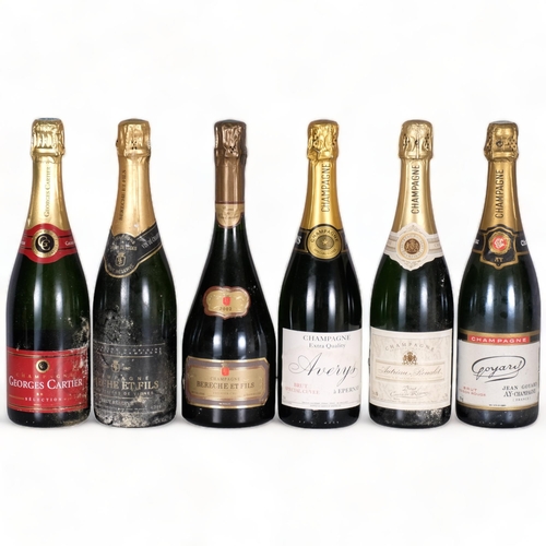 2292 - 6 bottles Champagne, Bereche & Fils 2002. Bereche & Fils Brut Reserve NV. Georges Cartier, Brut Sele... 