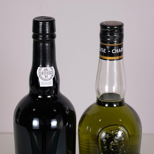 2301 - A bottle of Green Chartreuse 70cl 55%, and a Grahams Crusted Port bottled 2010 750ml, both boxed