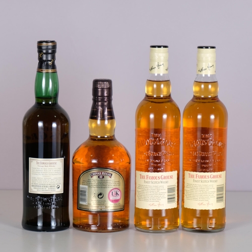 2316 - Famous Grouse Vintage 1987 Malt Whisky, 2 x Famous Grouse blended whisky, Chivas Regal 12 Years Old ... 