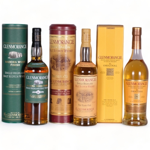 2319 - Glenmorangie - Madeira Wood Finish 70cl 43%, 2 x 10 Years Old 70cl 40%, all Highland Single Malt Whi... 