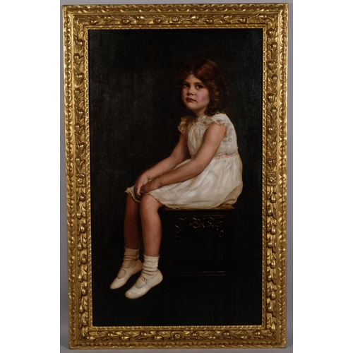 Ralph Peacock (1868 - 1946), Sarah, oil on canvas laid on board, signed and inscribed verso, 112cm x 65cm, original frame
