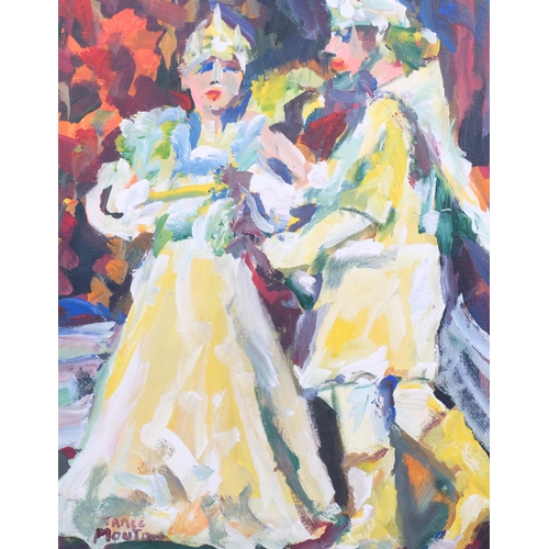 311 - James Mouton (1825 -2011), King and Queen of Mardi Gras, oil on board, signed, dated 1999 verso with... 