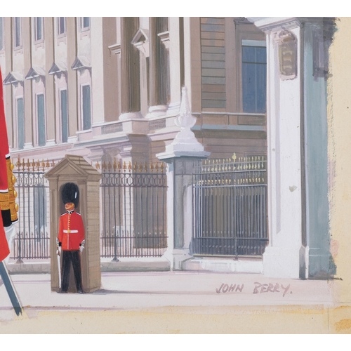 321 - John Berry (1920 - 2009), Grenadier Guard, original gouache illustration, image 30cm x 30cm, unframe... 