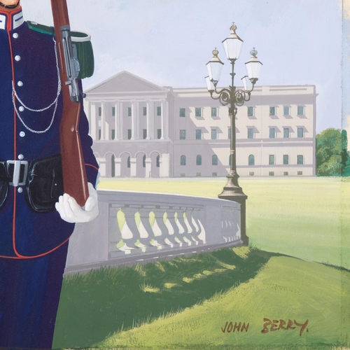 323 - John Berry (1920 - 2009), Royal Guard, original gouache illustration, image 30cm x 30cm, unframed