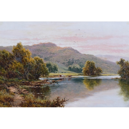 334 - Henry H Parker (1858 - 1930), Highland loch, oil on canvas, signed, 30cm x 45cm, framed