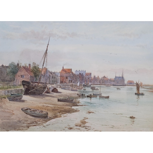 339 - Vernon Earp (active circa 1900), pair of Norfolk river scenes at Wells-Next-The-Sea, watercolour, si... 