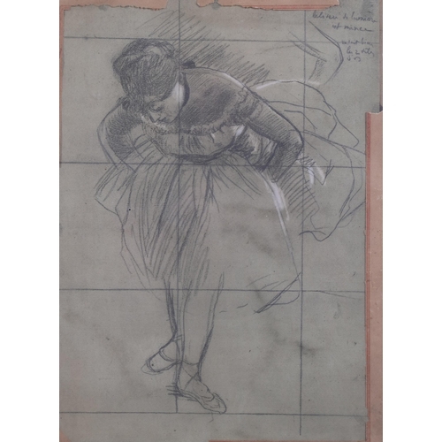 351 - After Edgar Degas (1834 - 1917), Ballerine Repetant, lithograph, sheet 37cm x 27cm, framed