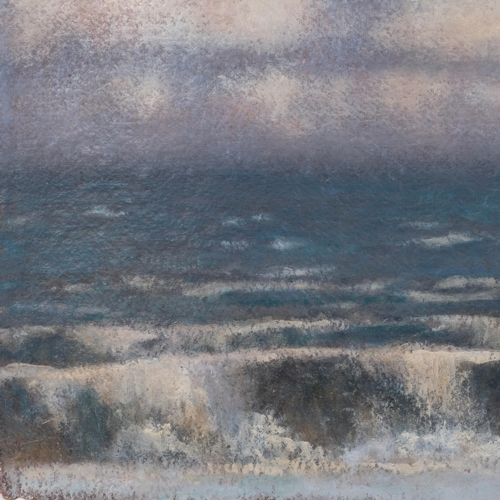 396 - Tobit Roche (born 1954), breaking wave St Leonards-on-Sea, signed verso, dated 2021, 34cm x 50cm, ca... 