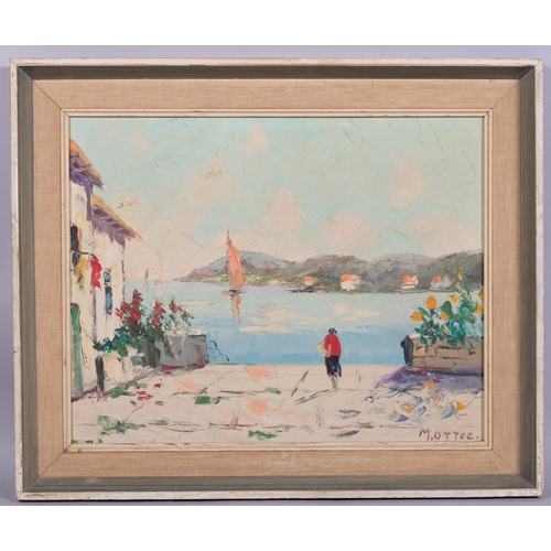 399 - Marc Ottee (1898 - 1982), Mediterranean harbour scene, oil on canvas, signed, 40cm x 51cm, framed, p... 