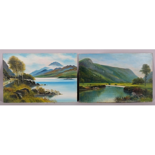 402 - Norman Willis-Pryce, pair of Highland landscapes, oils on board, signed, 26cm x 38cm, unframed