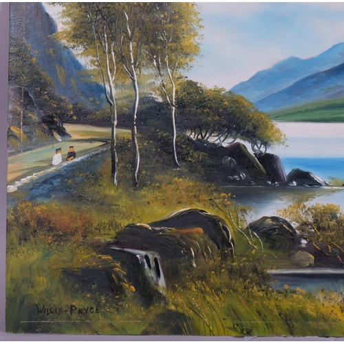 402 - Norman Willis-Pryce, pair of Highland landscapes, oils on board, signed, 26cm x 38cm, unframed