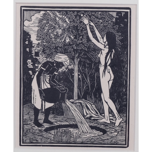 405 - Gwen Raverat (1885-1957), wood engraving on paper, Bathsheba, 15cm x 12 cm, mounted, glazed and fram... 