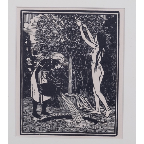 405 - Gwen Raverat (1885-1957), wood engraving on paper, Bathsheba, 15cm x 12 cm, mounted, glazed and fram... 