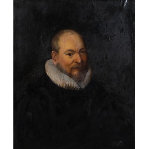 419 - 17th/18th century Dutch School, portrait of a man wearing a ruff, unsigned, 74cm x 61cm, framed