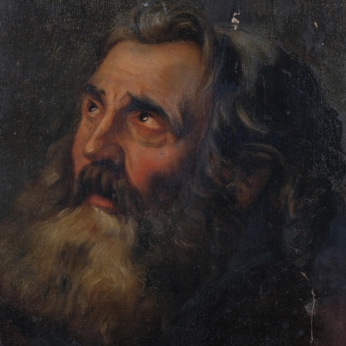 422 - 18th/19th century Classical portrait of a man, oil on canvas, unsigned, 40cm x 32cm, unframed