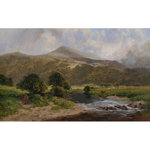 426 - James Peel (1811 - 1906), view of Snowdon, oil on canvas, signed, 36cm x 56cm, framed