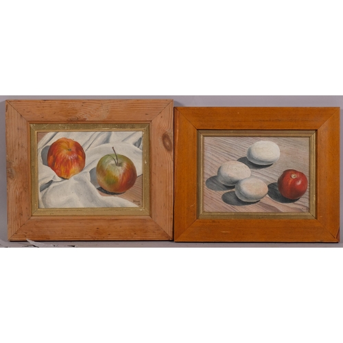 434 - Joseph Woods, 2 mid-20th century still lives, both signed and dated 1953, 15cm x 20cm, framed