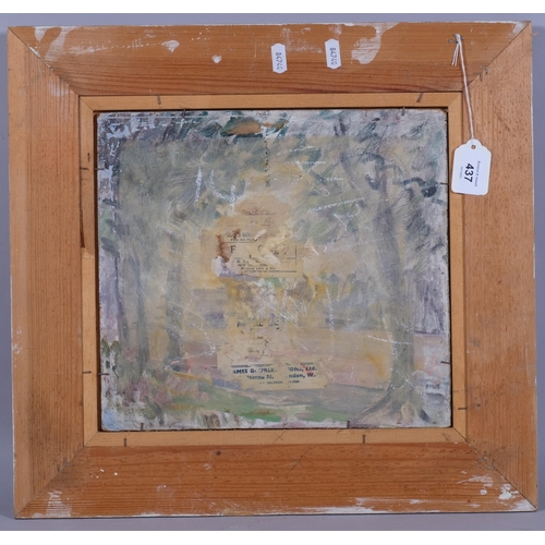 437 - D May Brown, impressionist still life, oil on board, signed, 27cm x 30cm, framed