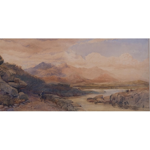 444 - 2 x 19th century landscape watercolours, unsigned, framed (2)