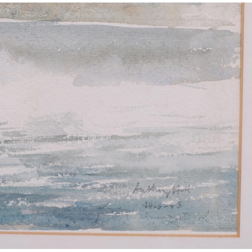 455 - Anthony Hill, Bjordal, Norway, watercolour, signed and dated 1983, 30cm x 46cm, framed