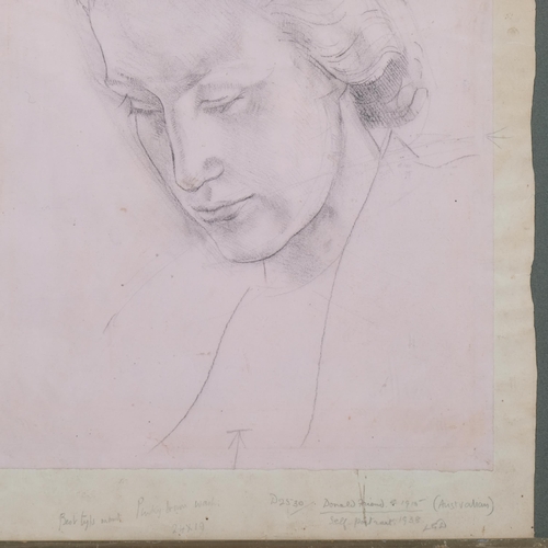 456 - Donald Friend (Australian, 1915 - 1989), self portrait 1938, pencil sketch, inscribed on the margin,... 