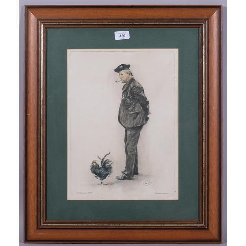 460 - A Hartrick, portrait of a Scotsman, lithograph, signed in pencil, plate 37cm x 26cm, framed