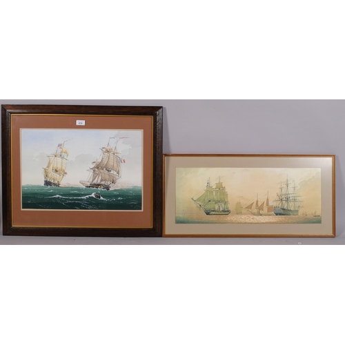 479 - 4 marine watercolours, framed (4)