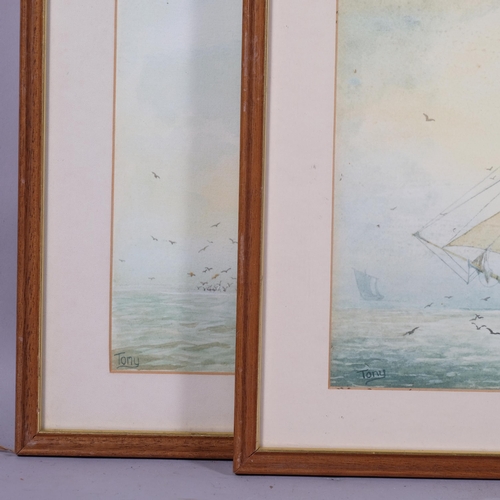 479 - 4 marine watercolours, framed (4)