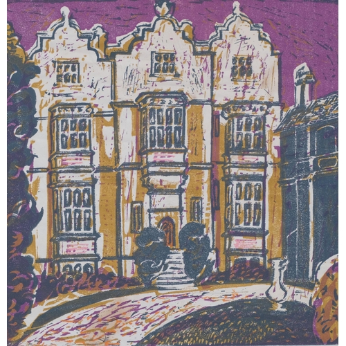 482 - G Bawden, The Eagles, linocut print, 1965, signed in pencil, image 30cm x 30cm, unframed