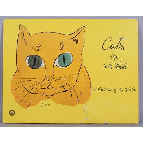 490 - Andy Warhol, Cats, 6 colour prints with Warhol Foundation stamps, signed in the plate, 40cm x 30cm, ... 