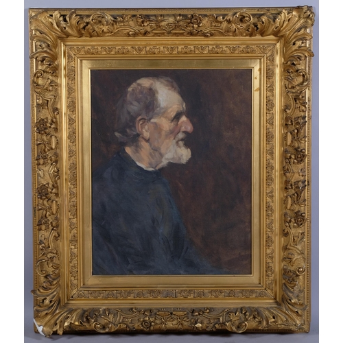 507 - Portrait of a man, early 20th century oil on canvas, unsigned, 60cm x 46cm, framed