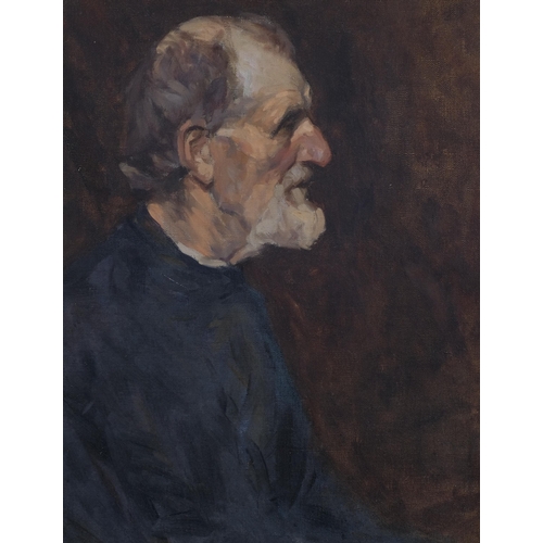 507 - Portrait of a man, early 20th century oil on canvas, unsigned, 60cm x 46cm, framed