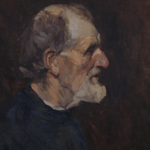 507 - Portrait of a man, early 20th century oil on canvas, unsigned, 60cm x 46cm, framed