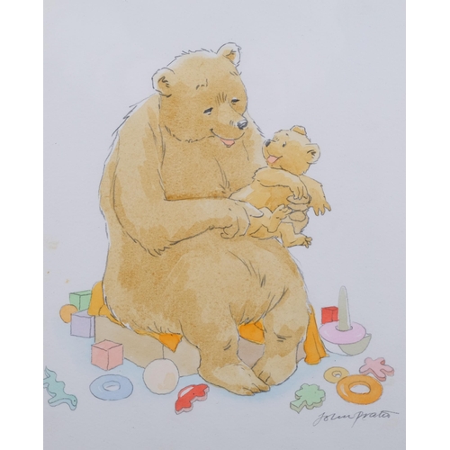 513 - John Prater (born 1947), pencil and watercolour on paper, Tickly Tickly on Your Knee, original illus... 