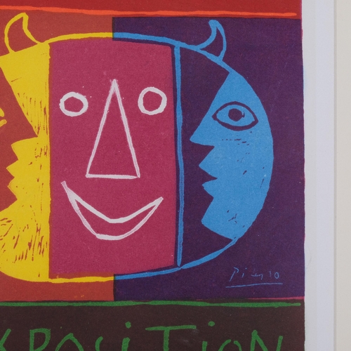 521 - Pablo Picasso (1881-1973), lithograph in colours on paper, Exposition Vallauris 1956, signed in the ... 