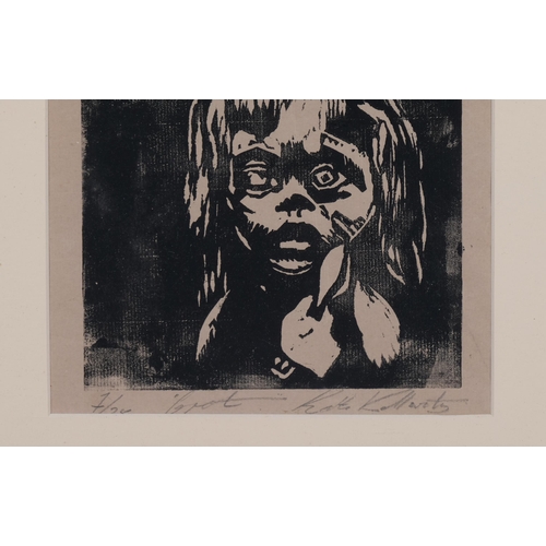 523 - Kathe Kollwitz (1867-1945), wood engraving on paper, Brot (Bread), signed and numbered 8/25, 15.8cm ... 