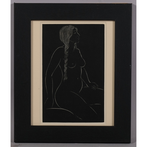 531 - Eric Gill (1882-1940), wood engraving on paper, Betty, the Artist’s Daughter (from 25 Nudes), 23cm x... 