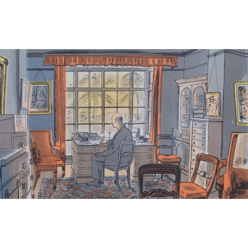 533 - Edward Bawden (1903-1989), original colour lithograph on paper, The Vicar, from Life in an English V... 