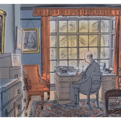 533 - Edward Bawden (1903-1989), original colour lithograph on paper, The Vicar, from Life in an English V... 