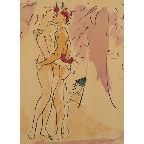 544 - Marcel Vertes, L'Amour, lithograph, artist's proof, signed in pencil, image 24cm x 18cm, framed