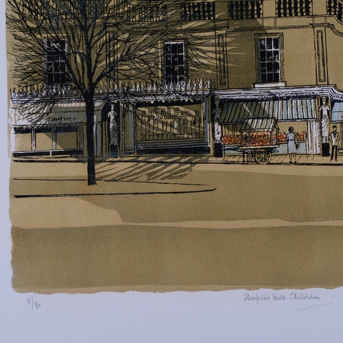 555 - Robert Tavener (1920 - 2004), Montpelier Walk, Cheltenham, lithograph, signed in pencil, no. 9/30, s... 