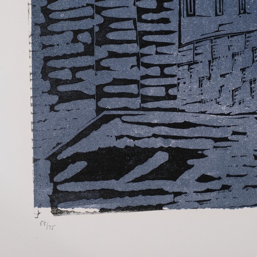 557 - Robert Tavener (1920 - 2004), York Minster from the walls, linocut print, signed in pencil, no. 58/7... 