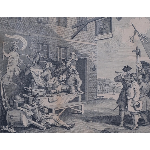 585 - William Hogarth, England 2, published 1756, plate 31cm x 39cm, framed