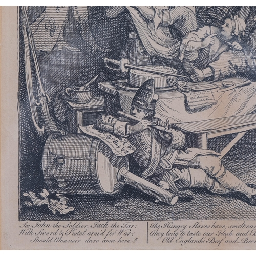 585 - William Hogarth, England 2, published 1756, plate 31cm x 39cm, framed