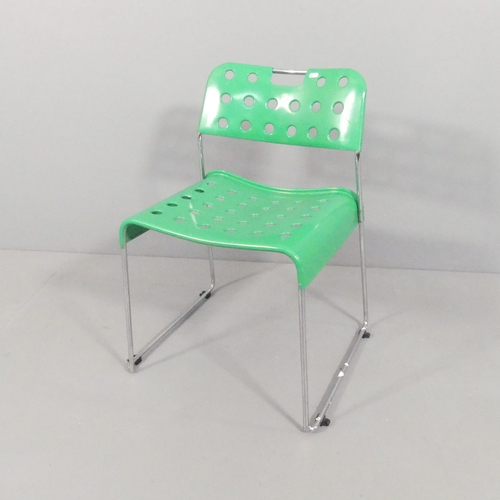 2003 - RODNEY KINSMAN FOR BIEFFEPLAST - A mid-century Omstak chair in green.