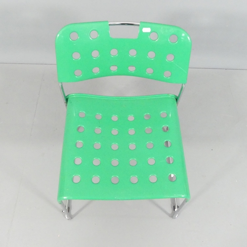 2003 - RODNEY KINSMAN FOR BIEFFEPLAST - A mid-century Omstak chair in green.