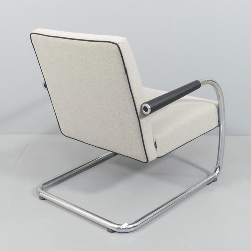 2007 - A Vitra Visalounge cantilever lounge chair by Antonio Citterio, the chrome plated steel frame with l... 