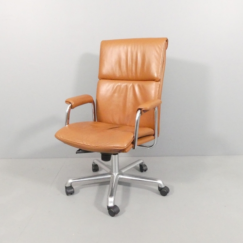 2019 - A Boss Design Delphi high back leather executive office chair with maker's label. RRP ca. £1350.